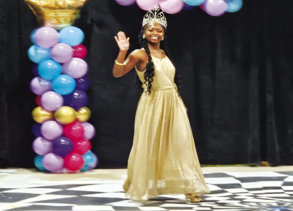 Reigning 2023 Miss Junetenth Kayleigh Franklin (left) takes her final walk before the 2024 winner is crowned at this year's pageant, held Saturday, June 8 at the Main Street Theatre.