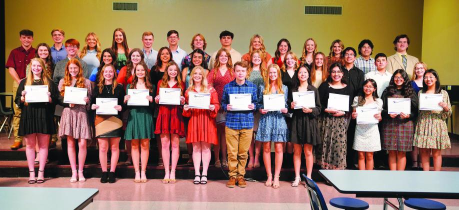 NEW INDUCTEES — Were honored as they will welcomed into the National Honor Society.