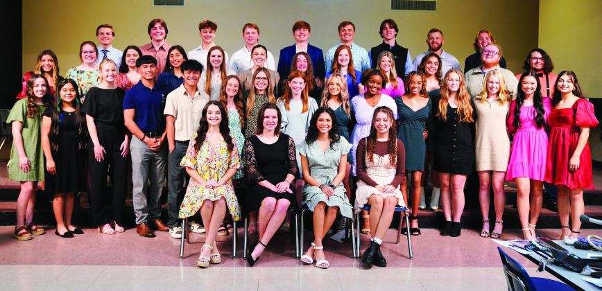 OUTSTANDING STUDENTS — Two-year members of the Sulphur Springs National Honor Society.
