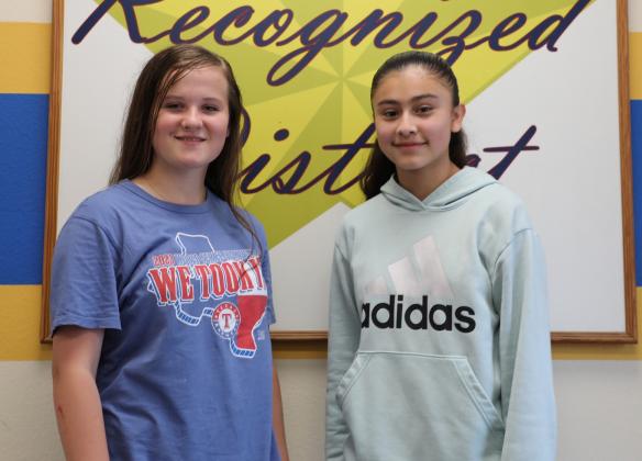 Saltillo ISD has recognized the two highest ranking students in the eighth grade class. The 2024 eighth grade valedictorian is Yisset Moreno and the salutatorian is Mya Underwood. Saltillo ISD photo